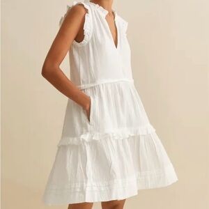 ME+EM Cheesecloth Frill Swing Dress
